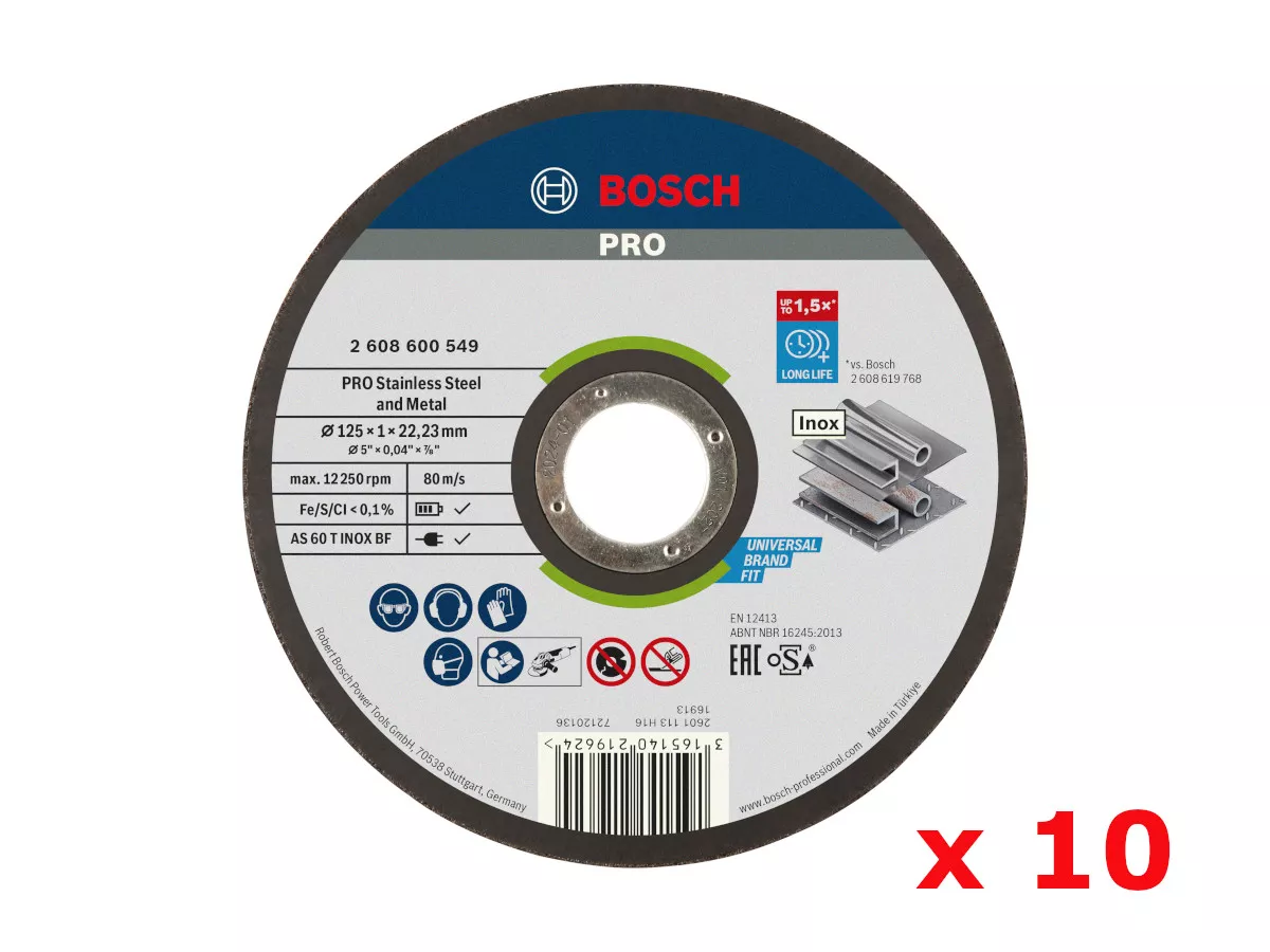 disque à tronçonner Rapido Longlife Inox Ø125mm (par 10)